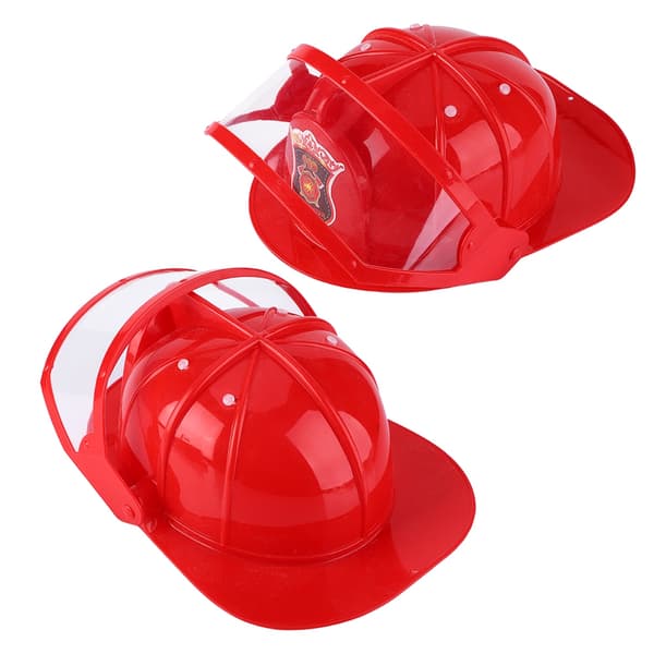 5 Pcs Kids Fireman Costume Play Set Helmet Fire Extinguisher Intercom Axe Wrench