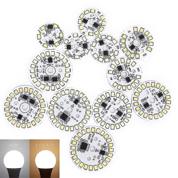 Led Bulb Patch Lamp Smd Plate Circular Module Ljuskällsplåt för Bulb Light_x005f_x000d_ 12w warm white
