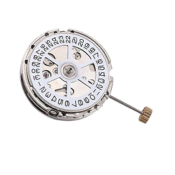 8215 Urværk Automatisk Mekanisk 3 Position Enkelt Kalender Urværk Ur Tilbehør Silver