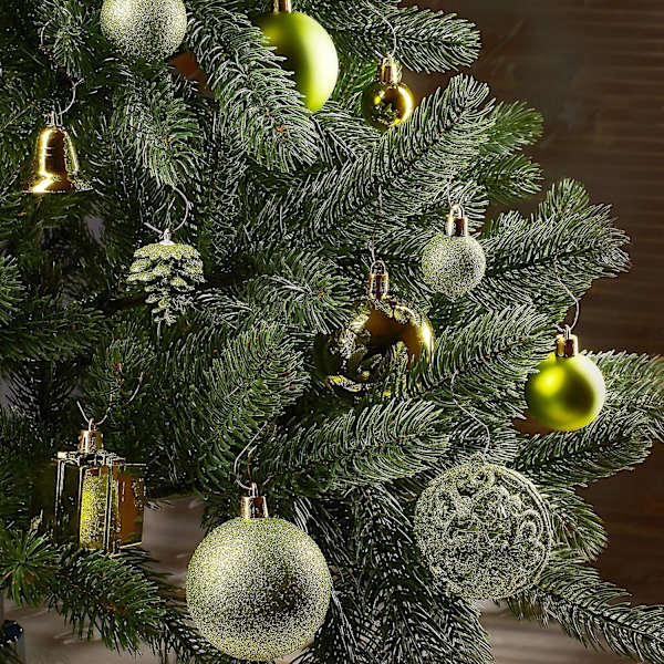 Brubaker 101-dels Julekuler med Topppynt i Lilla, Julepynt til Juletreet Green