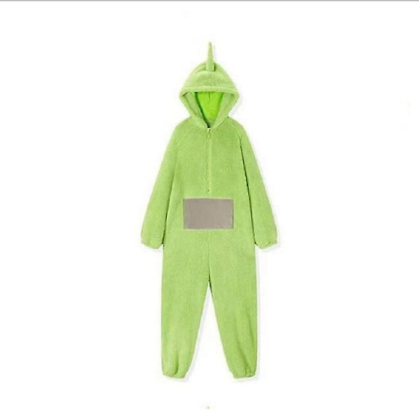 Hem 4 färger Teletubbies Cosplay för vuxen Rolig Tinky Winky Anime Dipsy Laa-laa Po Mjuk långärmad bit Pyjamas kostym green M