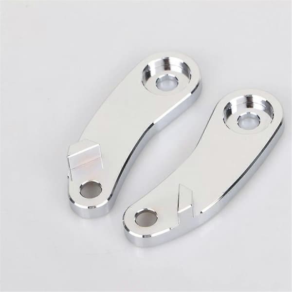 Omplacering av främre blinkers kompatibel med FXSTSB Softail Springer Classic Electroplated Silver