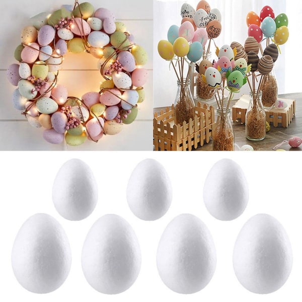 20 stk/pose Praktiske Skum Egg Enkle å Bruke Polystyren Styrofoam DIY Påske Simulerte Egg for Festival 4 cm