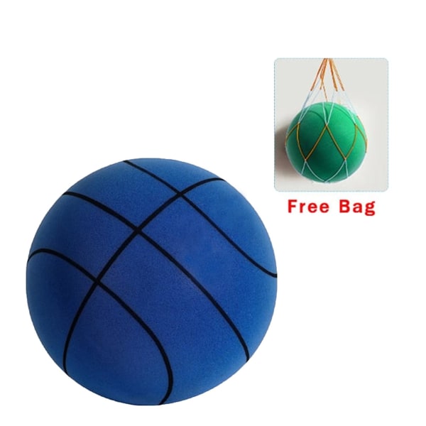 Handleshh Silent Basketball - Pu Foam elastinen pallolelu lapsille, ei ääntä, harjoitus- ja leikkiapulainen Blue 21cm