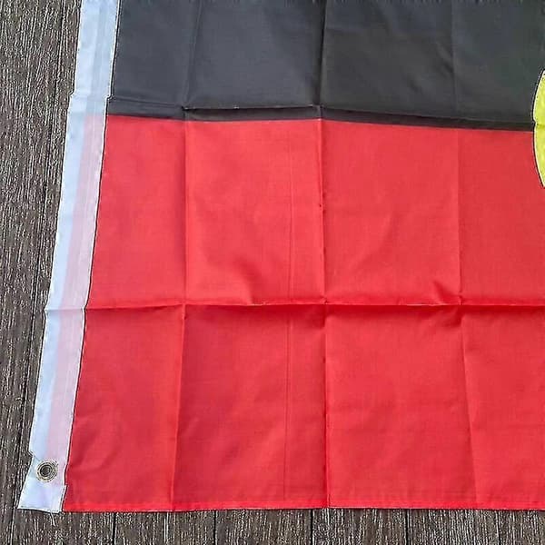 Tilpasset australsk aboriginalflagg 90x150cm værbestandig White 90 x 150cm