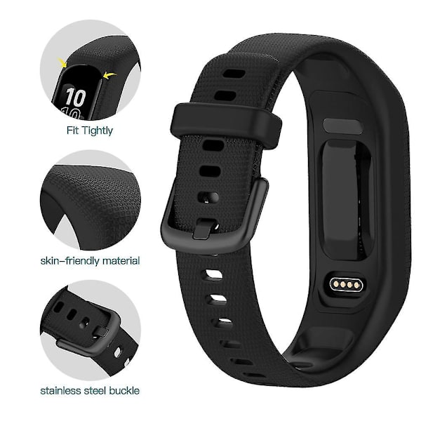 3 stk. Bløde Silikonbånd til Garmin Vivosmart 5 Remme Udskiftning Sport Farverige Remme til Vivosmart 5 Armbånd Mint Green