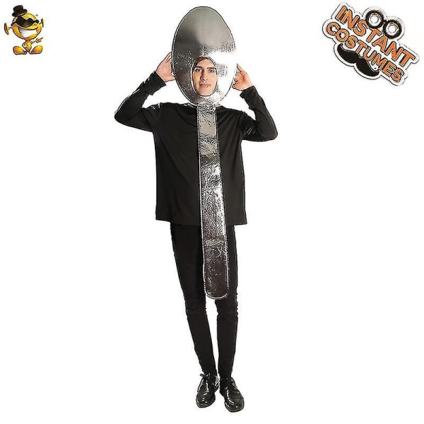 Unisex Adult Spoon Soup Fork Tunic Costume Funny Couples Kitchen Utensil Suits New Year Cosplay Adult Lover Party Jumpsuit-yvan