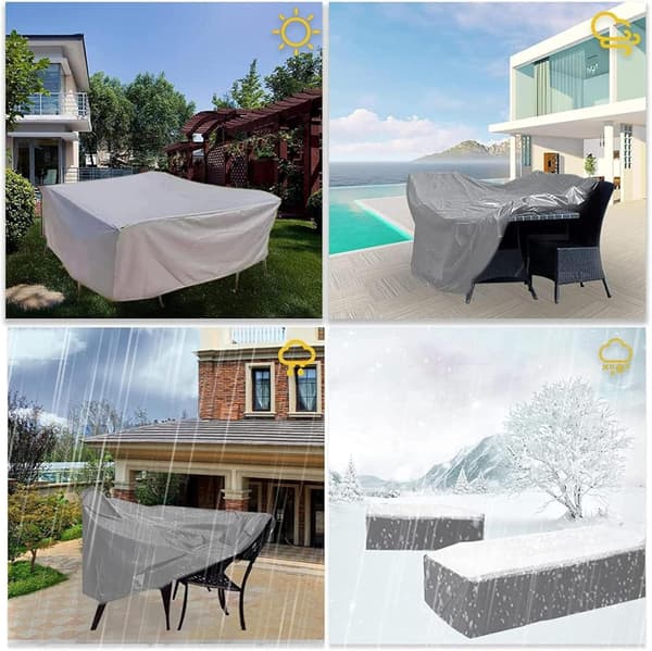 Vattentäta Utemöbler Trädgårdsmöbelskydd Regn Snö, Polyester, 244*244*90Cm