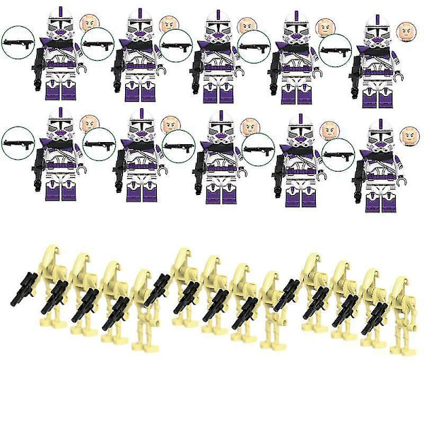 Battle Droid Minifigurer Star Wars Super Battle Droids Kommandanter Piloter 10Clone Trooper 12Droid