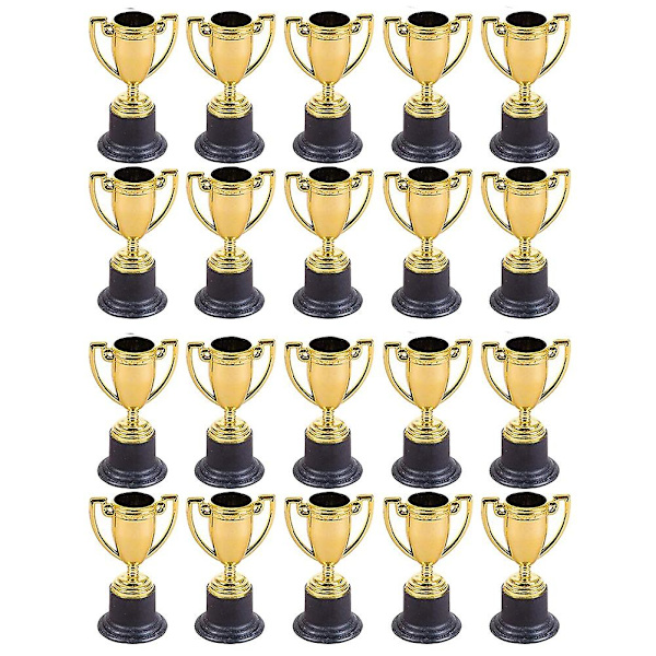 20 stk Mini Plastgullbeger for Fest Barn Tidlig Læring Lekepremier Barnepokal Belønning