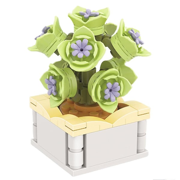 Guoguo Flower Building Toys Kit - Bygg en hage Flower Building Leke, Plant Room Dekor Botanical Collection Sett Bukett Blocks Leker Gave Til Jenter Dame Light Love Songs