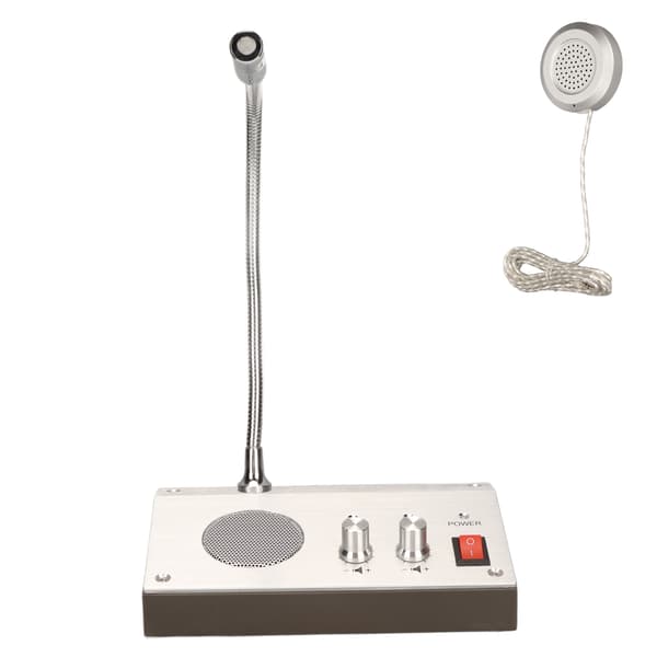 Sølv Toveis Vindushøyttaler Intercom System for Bank