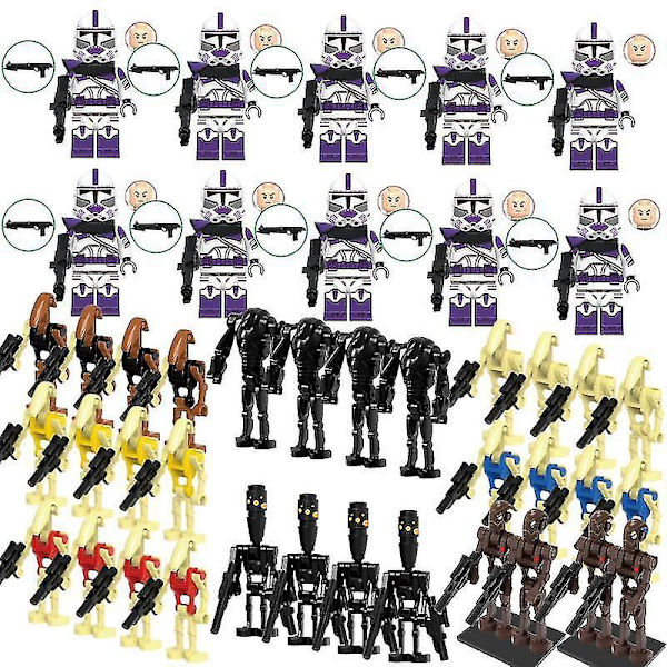Stridsdroid Minifigurer Star Wars Super Stridsdroids Kommendanter Piloter 10Clone Trooper 32Droid