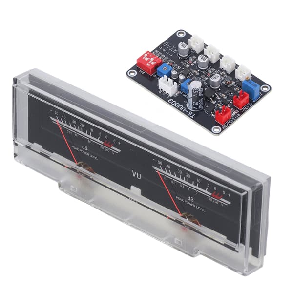 VU Meter High Accuracy Portable Backlit White ABS DIY Driver Board Easy Use Durable Home Car Use
