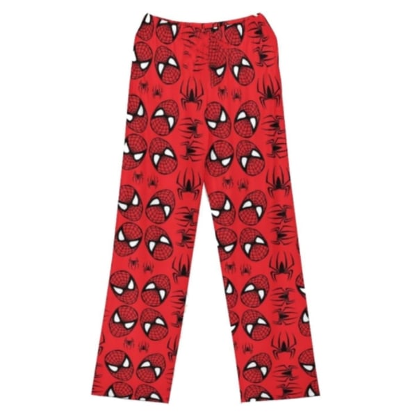 Anime-pysjamas for kvinner og jenter med søt tegneseriekatt-trykk, flanell, jule- og Halloween-pysjamas, avslappet nattøy, rød edderkopp Red Spider L