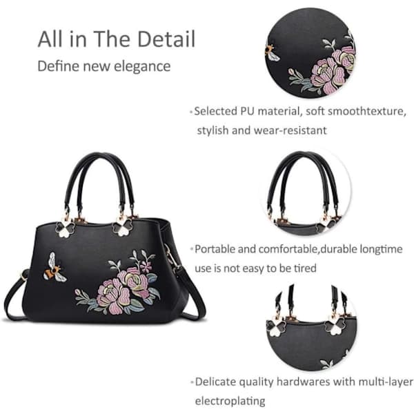 Retro Håndtasker med Topgreb Dame Crossbody Taske Dame Mode C B