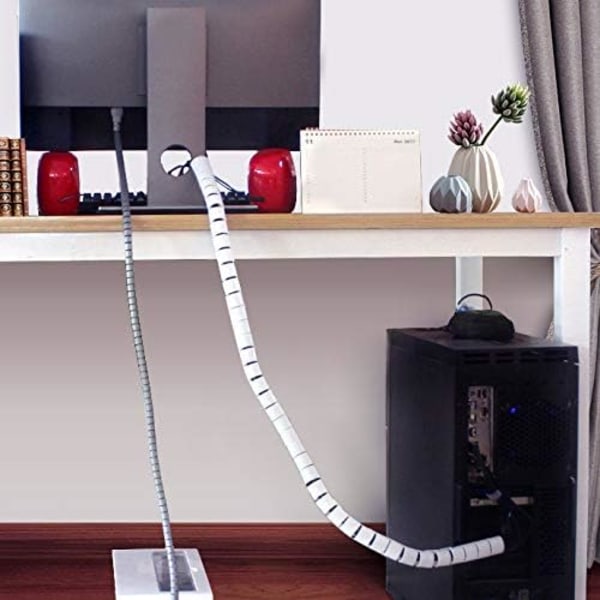 Spiralkabel rørkabel PE-rør 28 mm x 2 m for TV-kabel datakabel hjemme