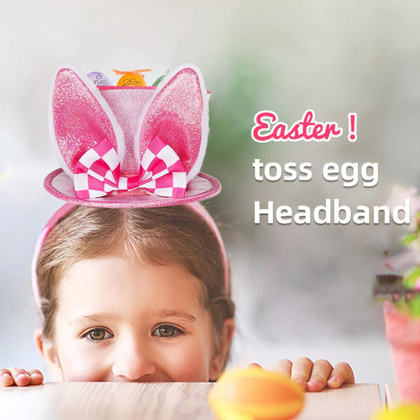 Gør det selv påskehare hårbånd Kanin øre pandebånd Dejlig Festival Ornament gave til børn Pink