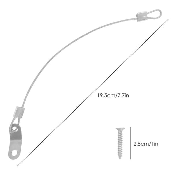 Hurtigudløserstift, 6,3 mm øverste stiftdiameter, 51 mm samlet længde, 40 mm effektiv længde med 316 rustfrit stålkabler