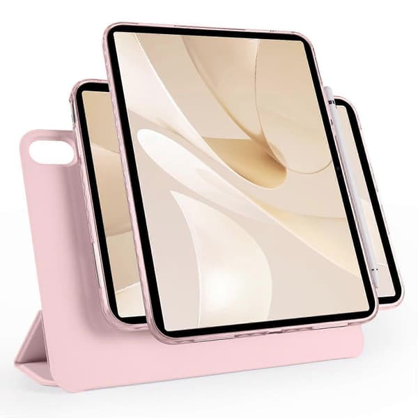 Til Huawei MatePad 12 X Etui Foldbart Stativ Magnetisk Læder Tablet Cover Pink
