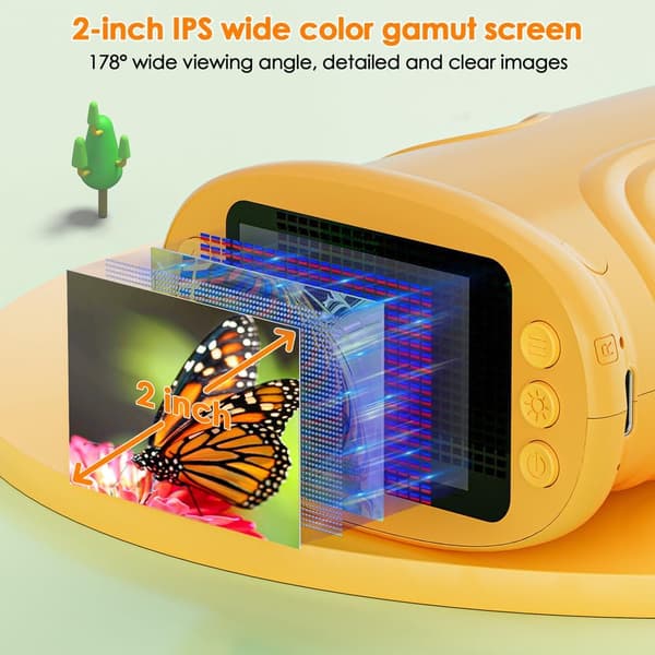 New 2-inch Bifocal Handheld 2MP High-Definition 1000X Educational Observation Microscope for Children, Pocket-sized Microscope