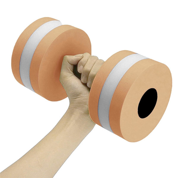 Svømmeflydere til voksne 1 par Aqua Fitness Håndvægte Skum Dumbbells Håndstænger Pool Modstandstræning Orange