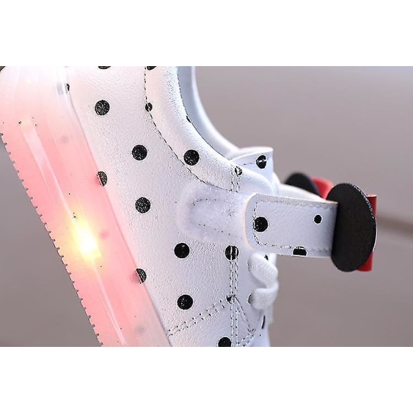 Animationsmode Børn Baby Lysende Sneakers Børnesko Drenge Sko Chaussure Enfant Minnie Mus Pige Sko Med LED Lys 26-Insole 16 cm