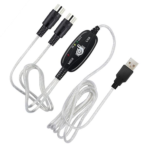 180 X2cm Datoradaptrar Bärbara datorer Pc-tangentbordskabel USB Midi-midi-kabelomvandlare Laptop tangentbordskabel Pianotangentbordskabel