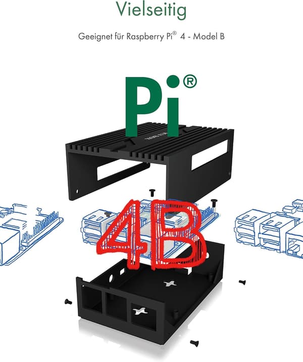 ICY BOX 60655 Raspberry Pi 5 suojakotelo