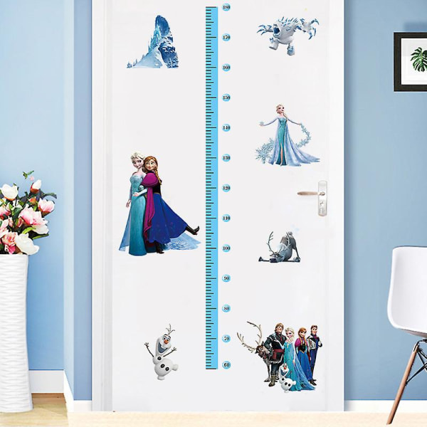 Tecknad DIY Frozen Princess Elsa Anna väggdekor flicka barnrum bakgrundsdekoration C203