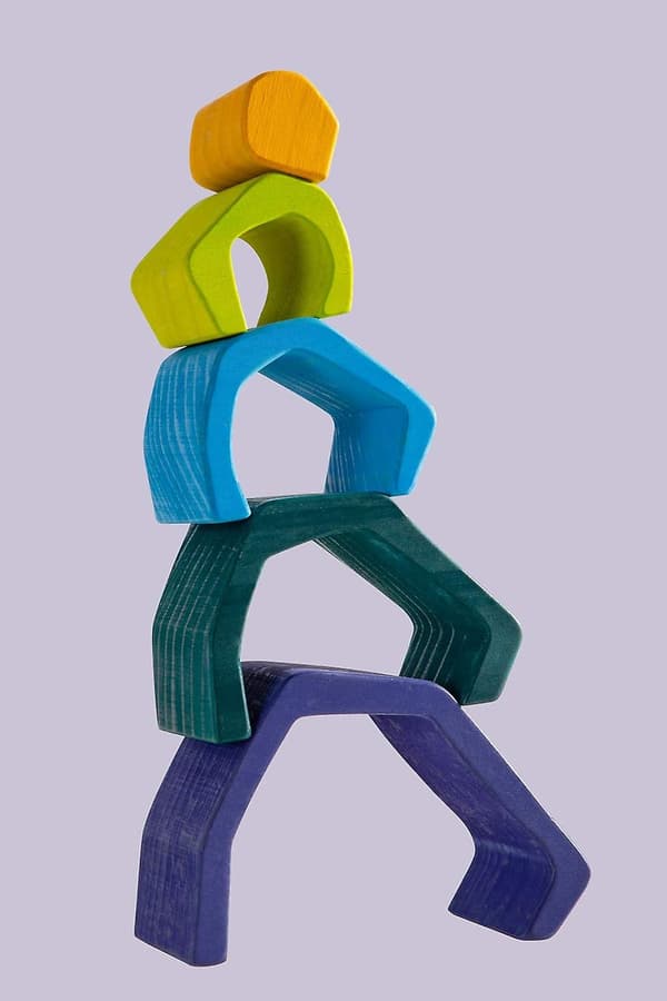 2024, træ Rainbow Stacker Nesting Puslespil Blokke Tunnel Stacking Spil Byggeklodser