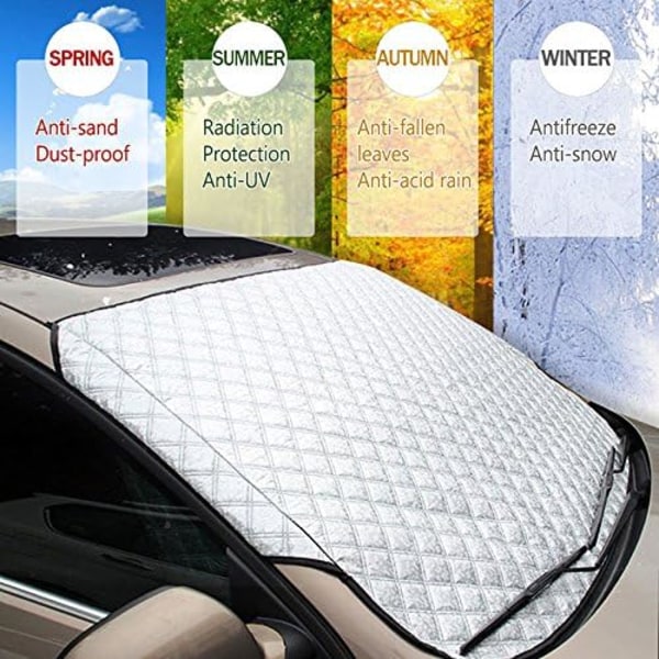 Car Windshield Frost Protection Heavy Duty Windshield Frostproof Snow, Ice, Sun, UV, Dust, Water Perfect for Cars SUVs in All Weather (190*95cm) Green