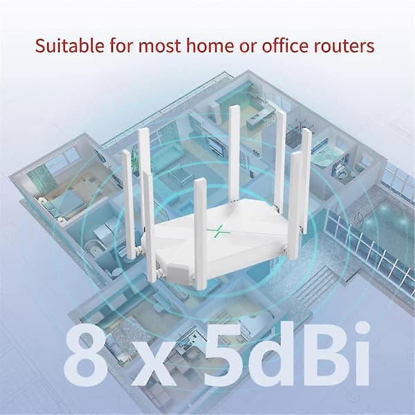 Wireless Router Amplifier Support AP Broadband Wifi Repeater For Home Office With Firewall 8 Antennas EU Plug