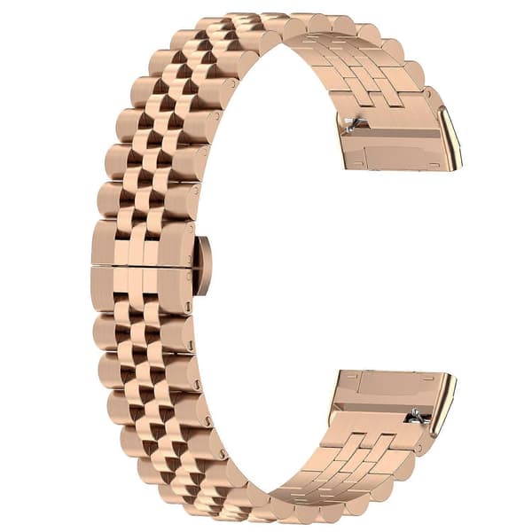 Til Fitbit Versa 3/Versa 4 Urremme i rustfrit stål, 5 perler, udskiftningsurrem med værktøj Multicolor Style E