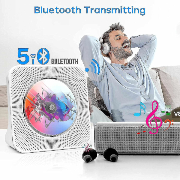 Pöytä-CD-soitin kaiuttimilla, Bluetooth-koti-CD-soitin kaukosäätimellä