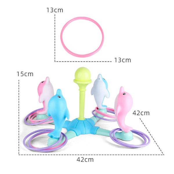 Hoop Ring Toss Leke - Morsom Foreldre-Barn Interaksjon Elektrisk Delfin Kaste Ring Spill Leke Gave Til Barnehage Jiyuge with Battery