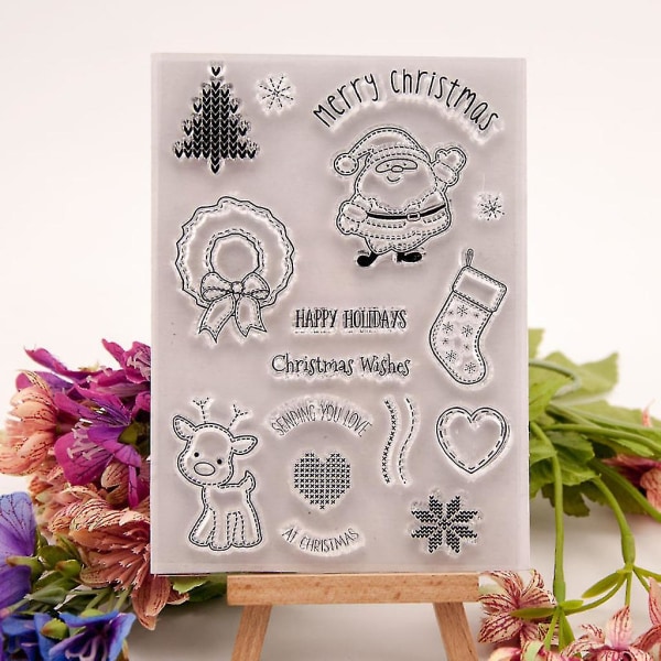 Julemann Silikon Klar Stempel DIY Scrapbooking Preget Fotoalbum Dekor