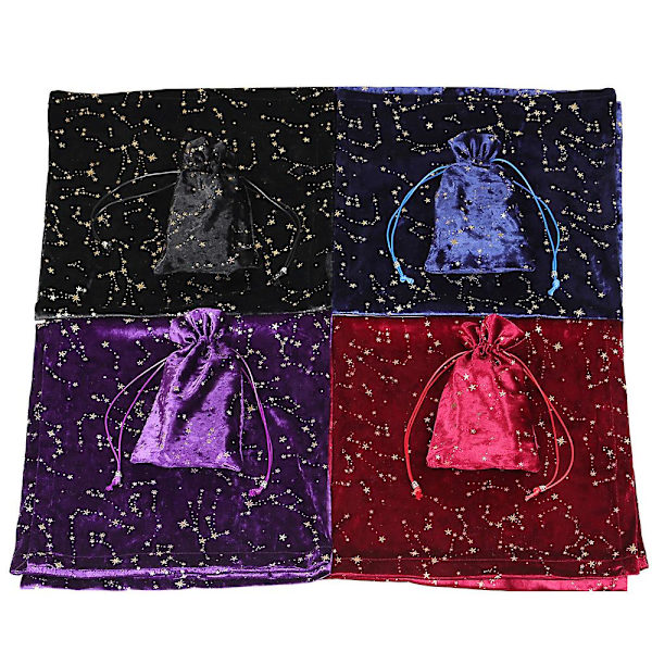 Altar Tarot Borddug Med En Pose 69 * 69cm Stjerner Overalt På Himlen black