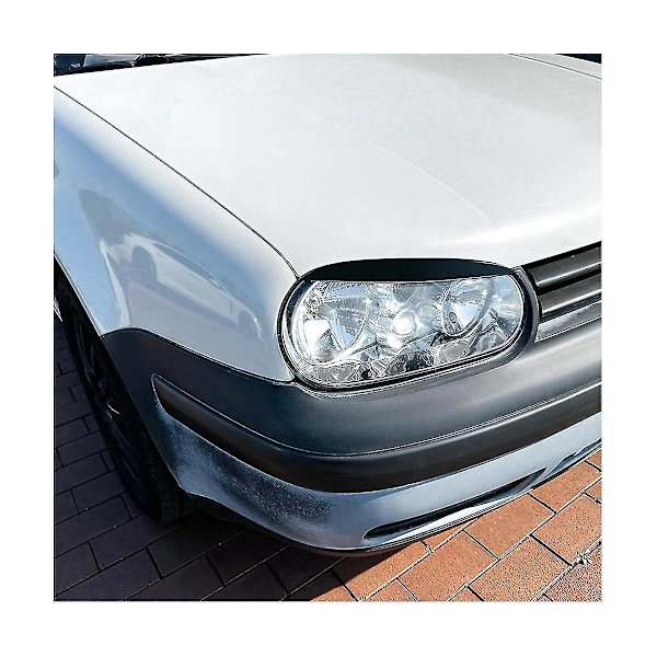 För Golf4 Mk4 Iv 1997-2005 Blank Svart Frontstrålkastare Skydd Garnityr Strip Eyebrow Cover Trim Stick