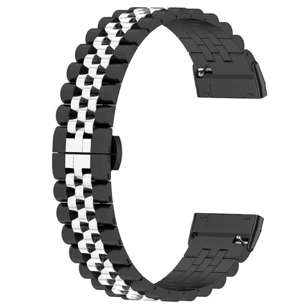 Til Fitbit Versa 3/Versa 4 Urremme i rustfrit stål, 5 perler, udskiftningsurrem med værktøj Multicolor Style B