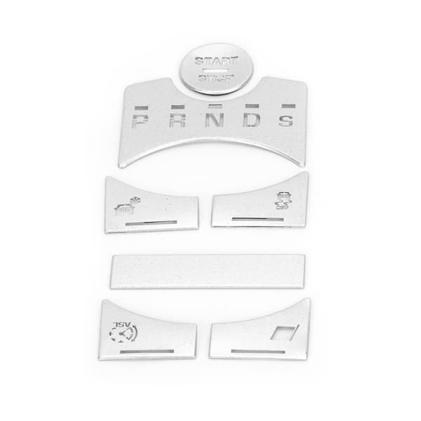 7pcs Jaguar XF 2012-2015 Silver Gear Shift Panel Button Cover Sticker Replacement