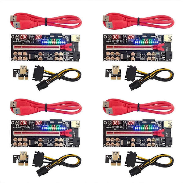 VER018 PRO PCI-E Riser Card USB 3.0 Cable 018 PLUS PCI Express (Red)
