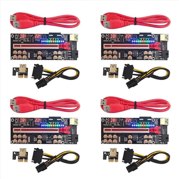 VER018 PRO PCI-E Riser-kortti USB 3.0 -kaapeli 018 PLUS PCI Express (punainen)