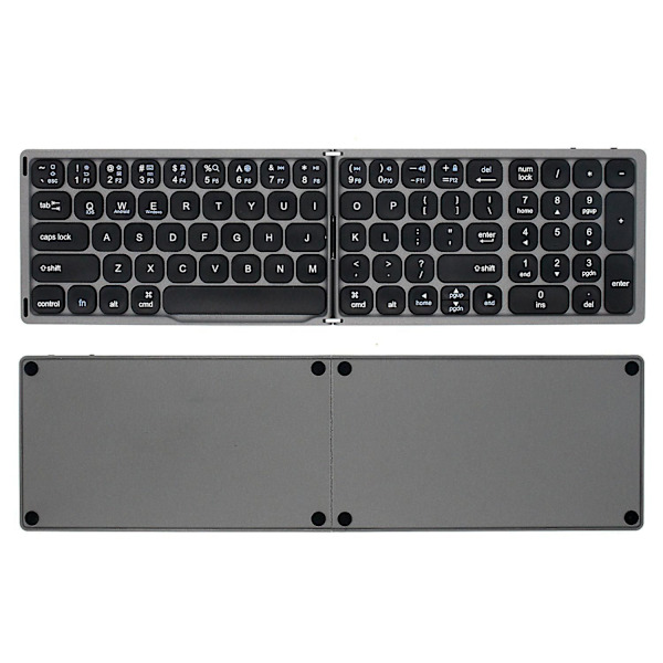 Wireless Bluetooth keyboard, 81 keys foldable keyboard for tablet and smartphone