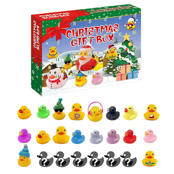 Adventskalender med 24 Gummiankor för Pojkar och Flickor style 3