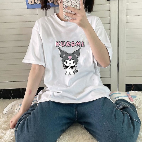 Sanrio My Melody Kuromi Overdele Kvinder 2022 Æstetisk Oversized T-shirt Æstetisk Tøj Plus Mode Sweethearts Outfit B XXXL