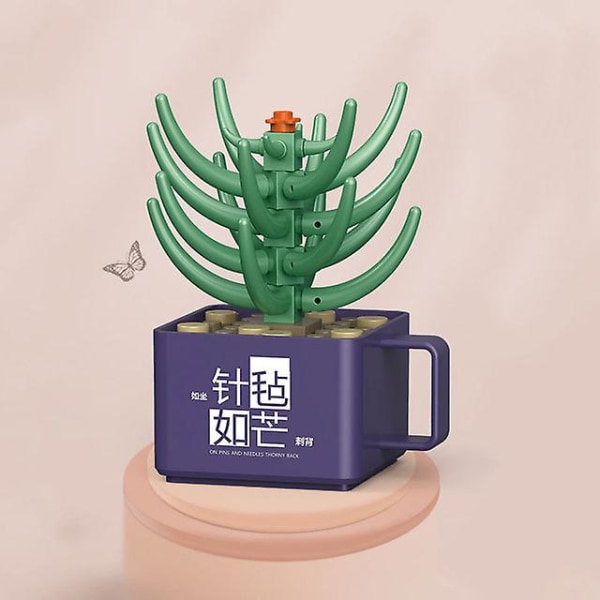 2022 Urban Creative Immortal Flower Succulents Mni byggeklodser Byggeklodser Diy Moc Assembly Legetøj pige gave