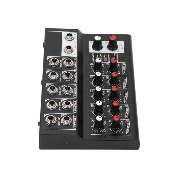 10-channel Mixer Console Audio Mixer Sound Mixing Board with 2 Main Volume Knobs US Plug AC100-240V