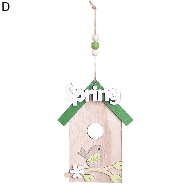 Wood Ornament Cartoon Bedårende Fargerike hengende påske Wooden Ornament Holiday Supplies D