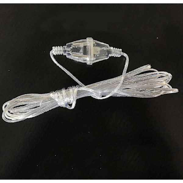 Strömförlängningskabel 5m transparent standardlängd US Plug